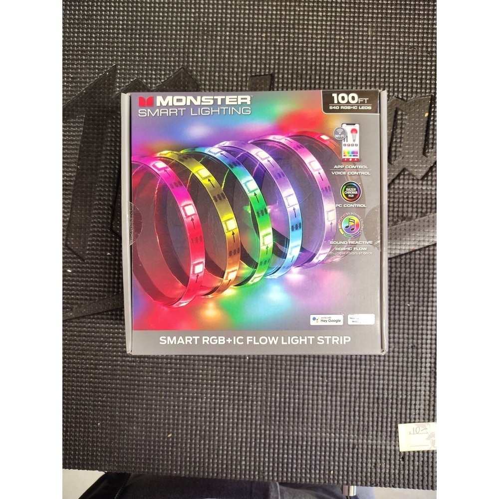 Monster RGB LED Smart 100ft‎ Indoor Multi-Color Flow Light Strip, Sound Reactive